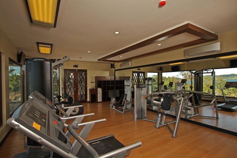 hotel gym with view