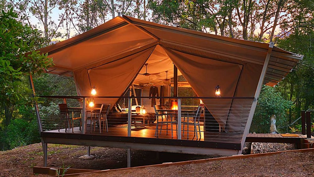 Experience next-level glamping and enjoy a whole area to yourselves. Image credits: starrynightsluxurycamping.com.au