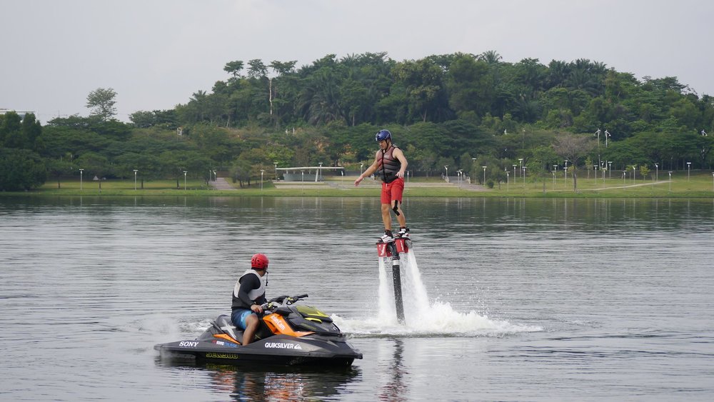 Flyboarding At Marina Putrajaya best thing to do in Putrajaya