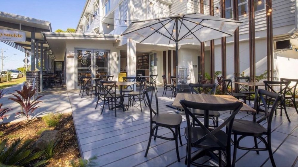 You can brunch al fresco at Honeysuckle. Image credits: @honeysucklebuderim