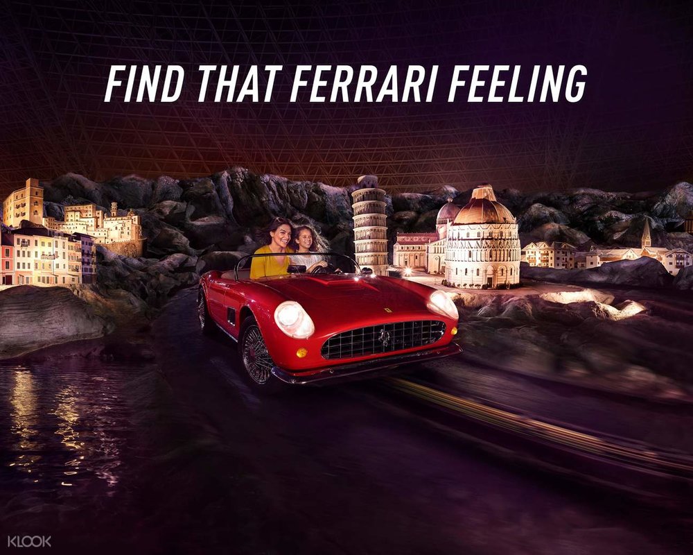 Hop aboard a classic Ferrari 250 California and tour mini-Italy.