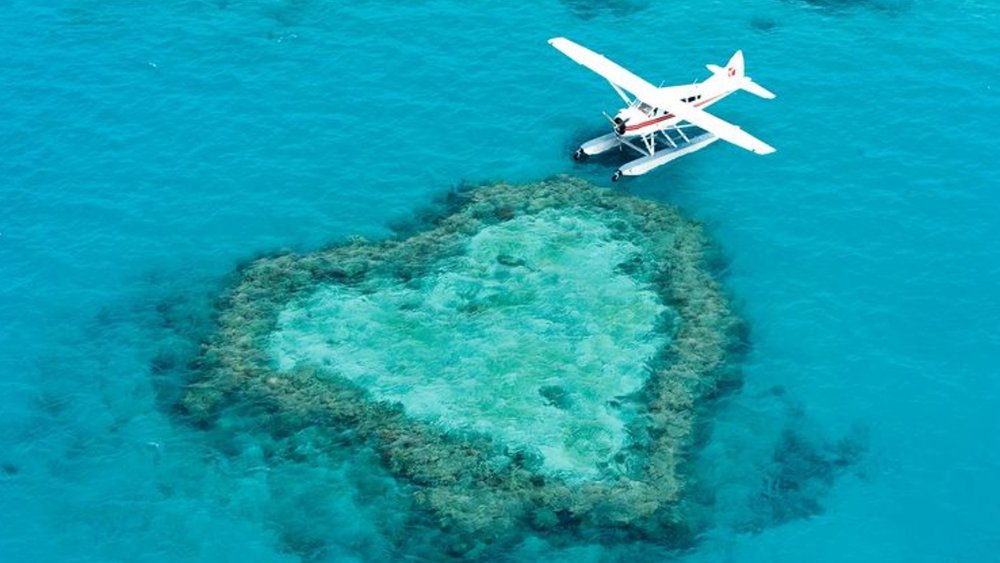 See Heart Reef from the skies. image credit: @gsl_aviation on Instagram