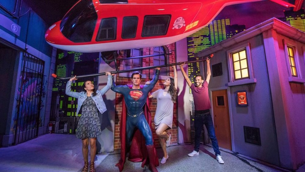 Just posing with Superman at Madame Tussauds. Image credits: @tussaudssydney on Instagram