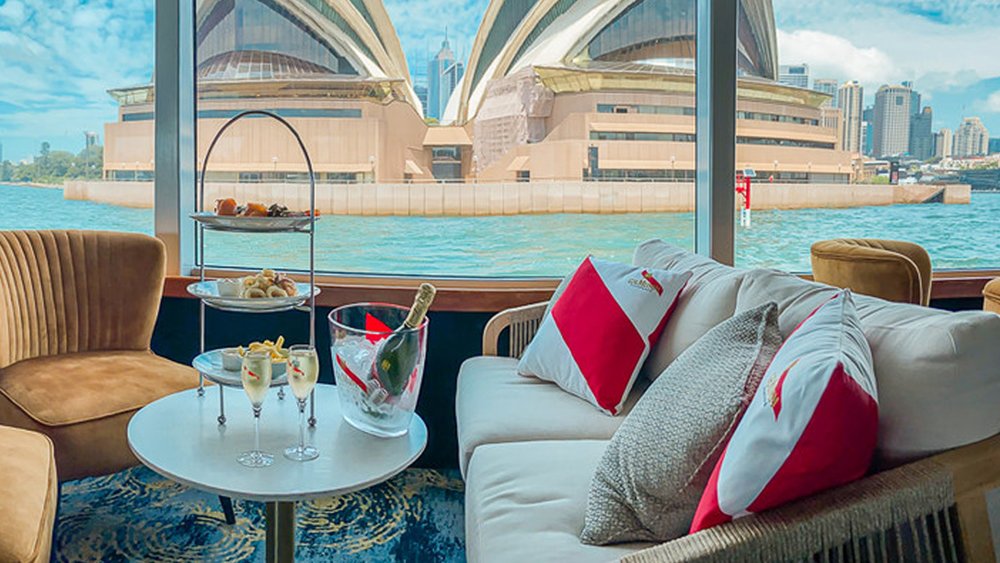A romantic view of the Sydney Opera House awaits aboard this luxurious Sydney Harbour Cruise