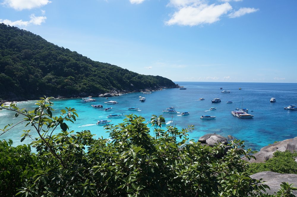 boats in similan island