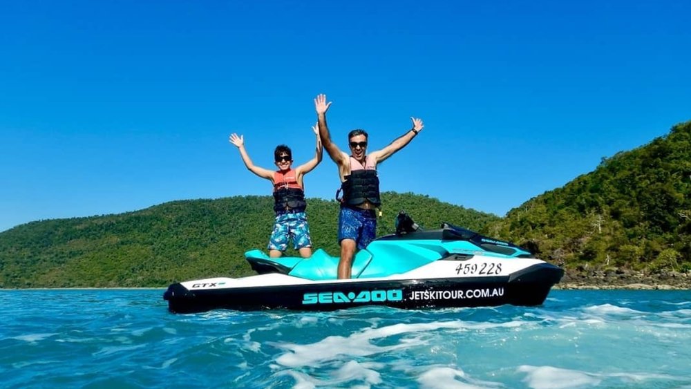 Kids and adults will love exploring the Whitsundays by jetski Credit: @whitsundayjetskitours