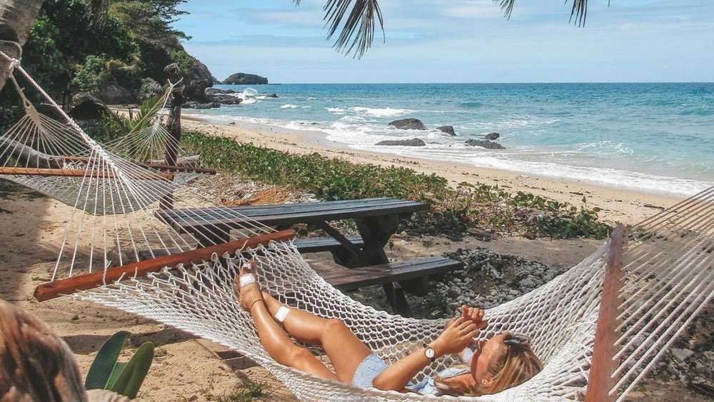 Sunbathing in a Fijian paradise. Image credits - @tourismfiji on Instagram