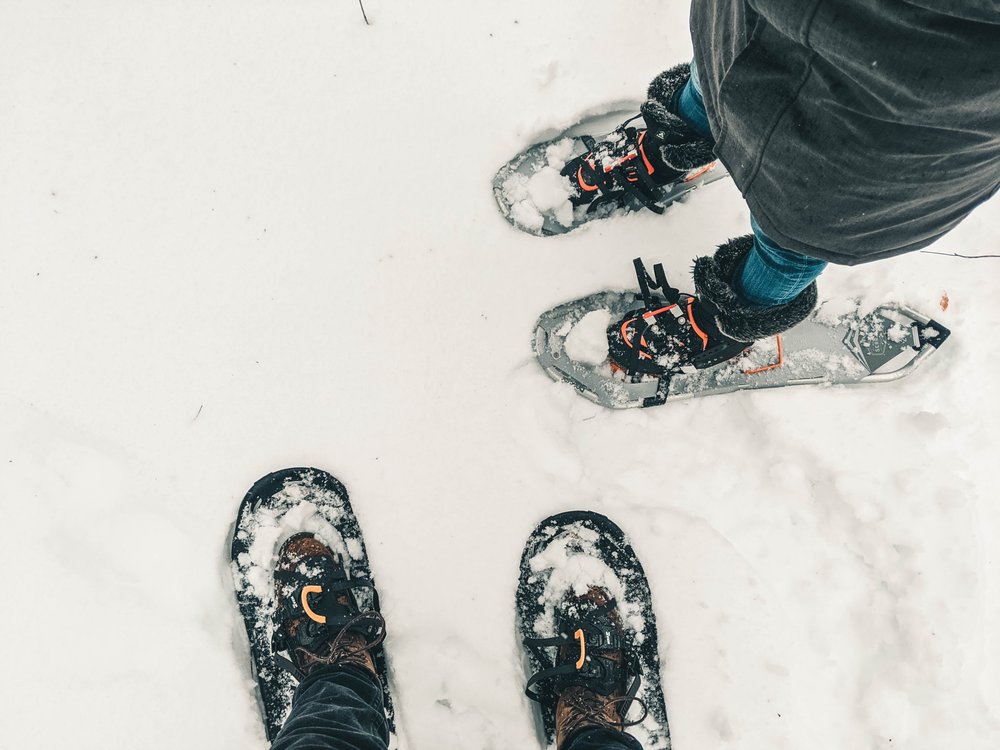Prepare to twist and turn in the snow with a snowshoe hike! - Credits: Ali Kazal on Unsplash
