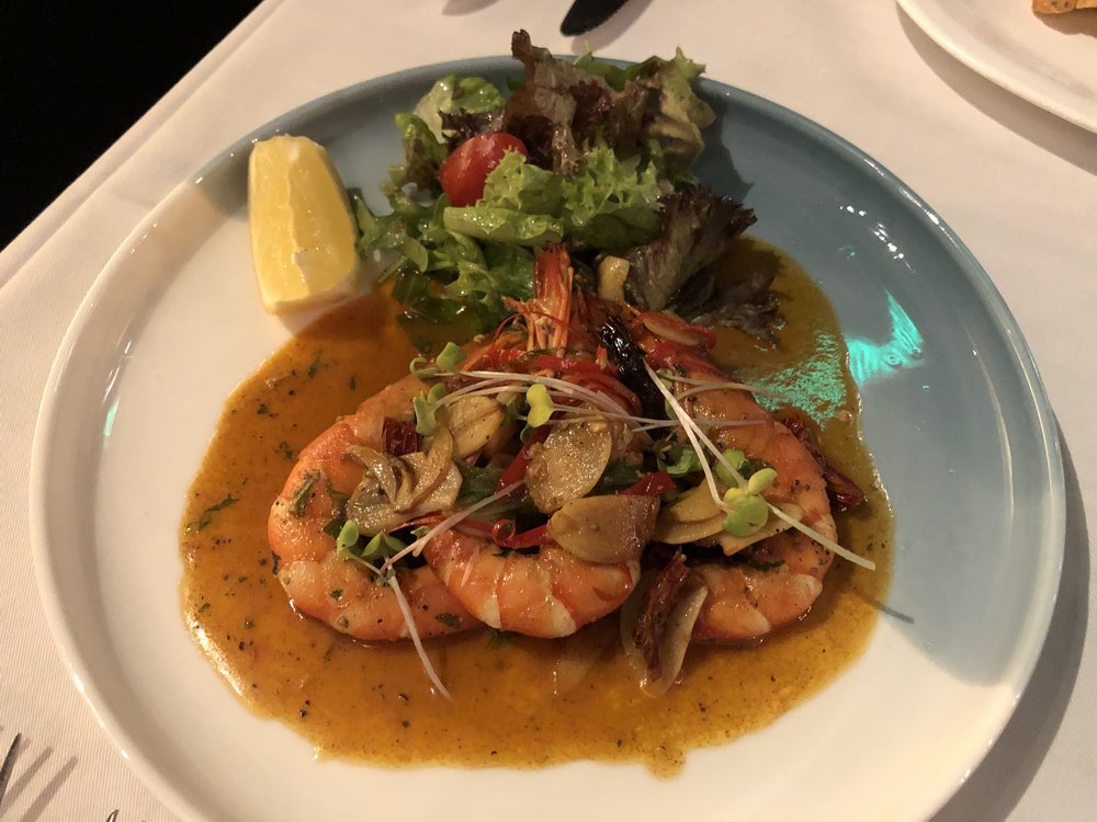 Gambas starter dish Pampas Boutique Steakhouse