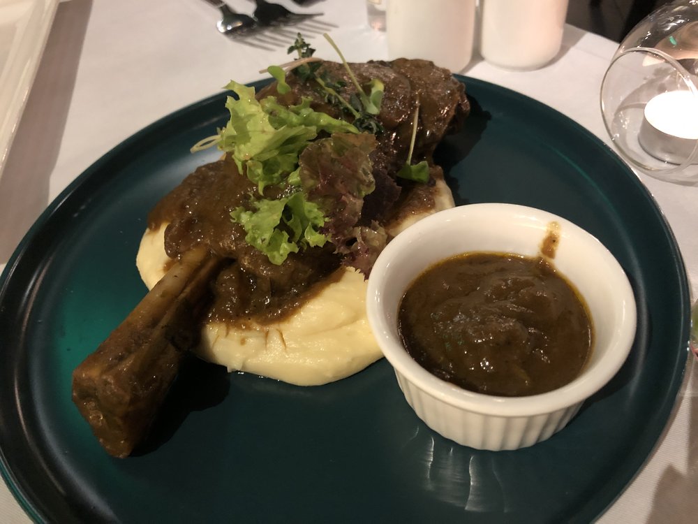 Braised Lamb Shank main dish at Pampas Boutique Steakhouse