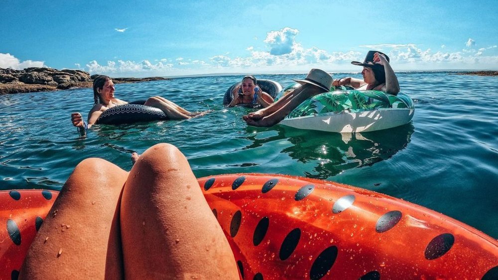 Go for a swim after setting up camp! Image credits: @lucyjonness on Instagram