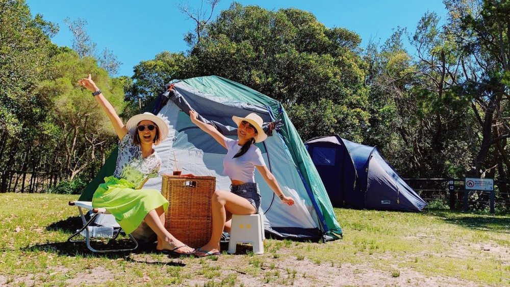 Tag your bestie along on a fantastic camping weekend at Cave Beach. Image credits: @erikak91 on Instagram