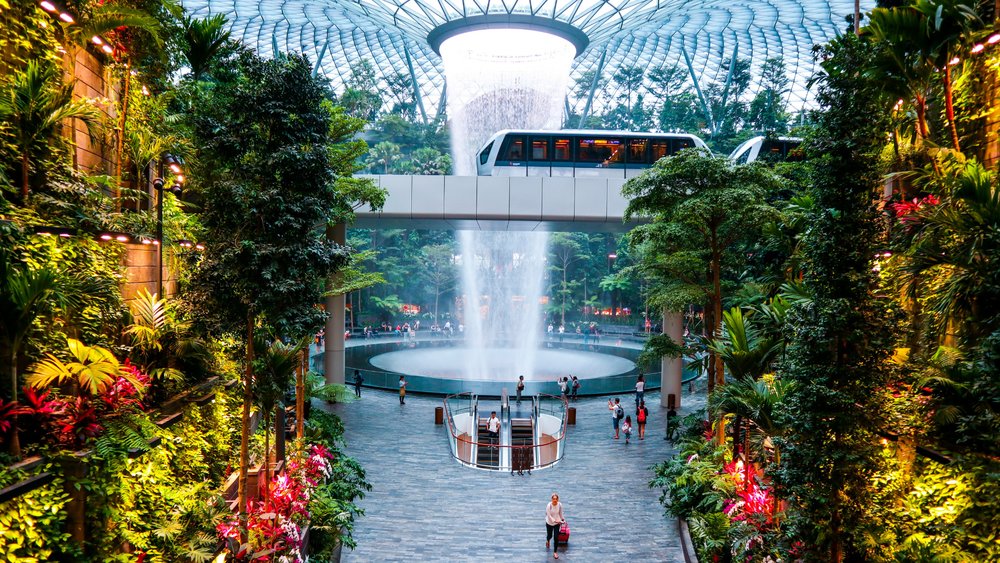 You’ll be arriving at the famous Changi Airport, one of the busiest airports in the world!
