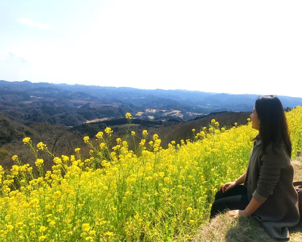 5621 マザー牧場　菜の花　丘の上　女性
