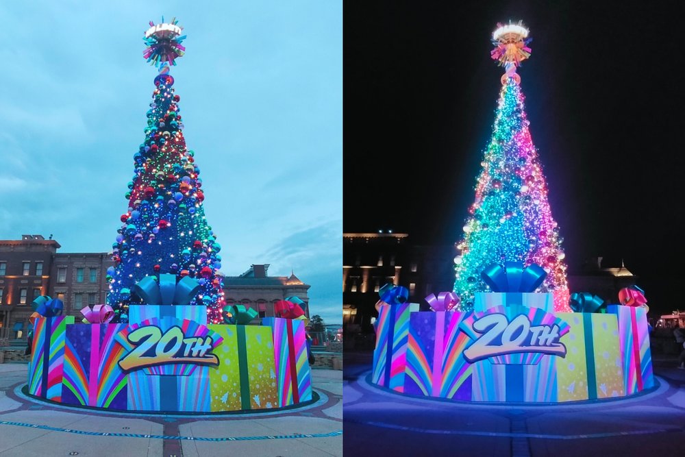 USJ クリスマスイベント|ツリー(昼&夜)