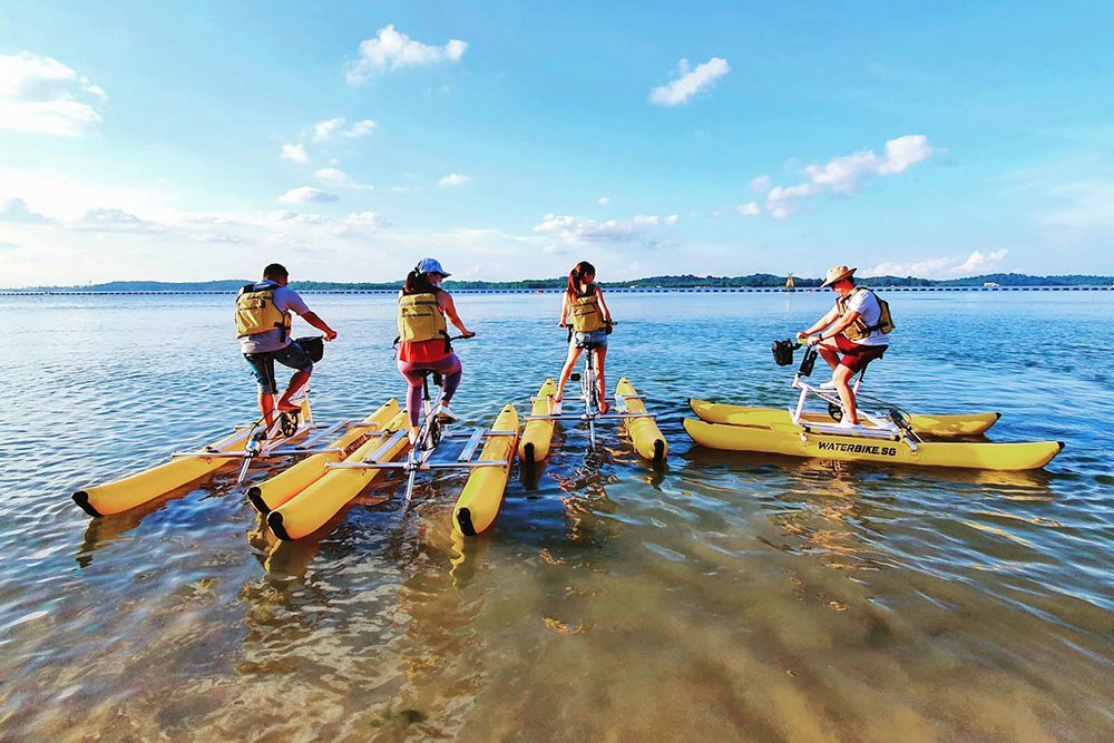 Waterbiking in Singapore