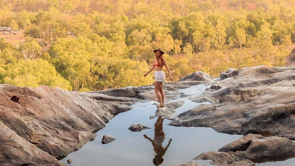 Find hidden gems like this natural infinity pool at Kakadu. Credit: @celestecameron