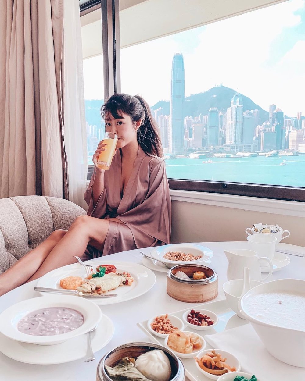 升級至豪華海景房間就有打卡靚景。(Instagram @christielauu)