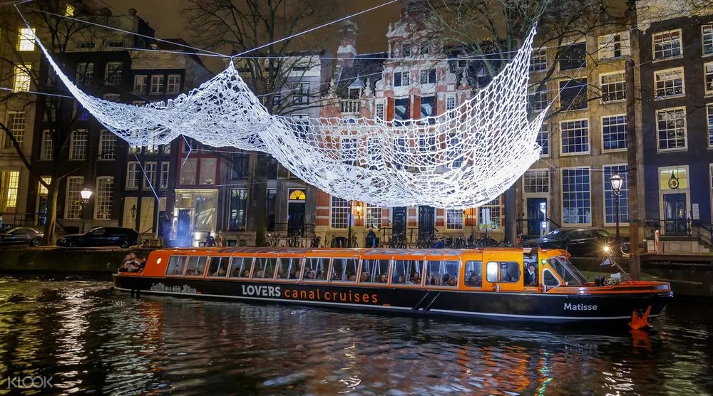 Get dazzled by the light displays in Amsterdam’s waterways!
