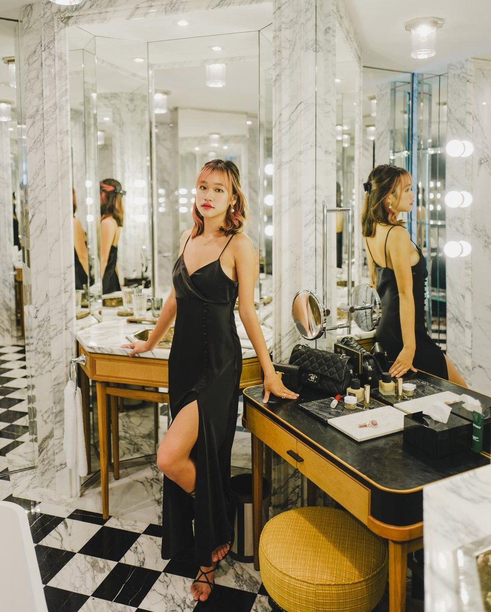 酒店的雲石浴室已成為大家入住時必定打卡場景。(Instagram @hxlen.psd)