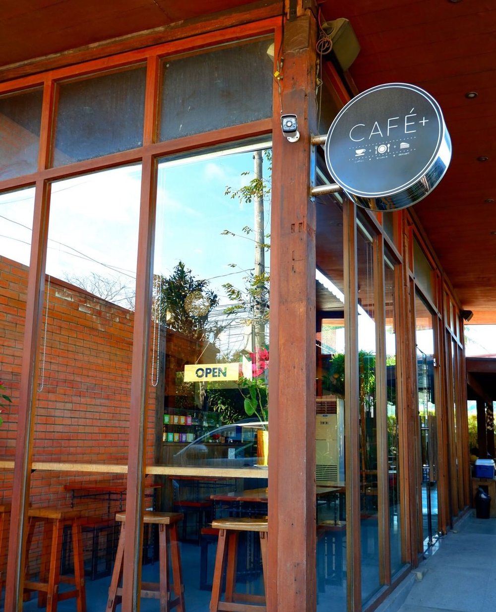 wooden cafe exterior