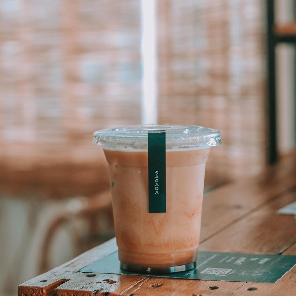 iced coffee on table