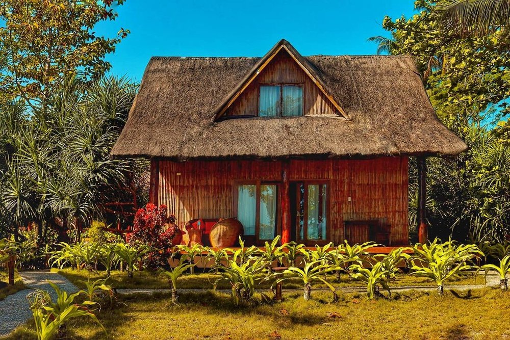 house made of natural materials