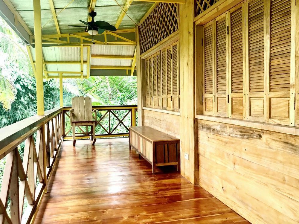 outdoor wooden hallway