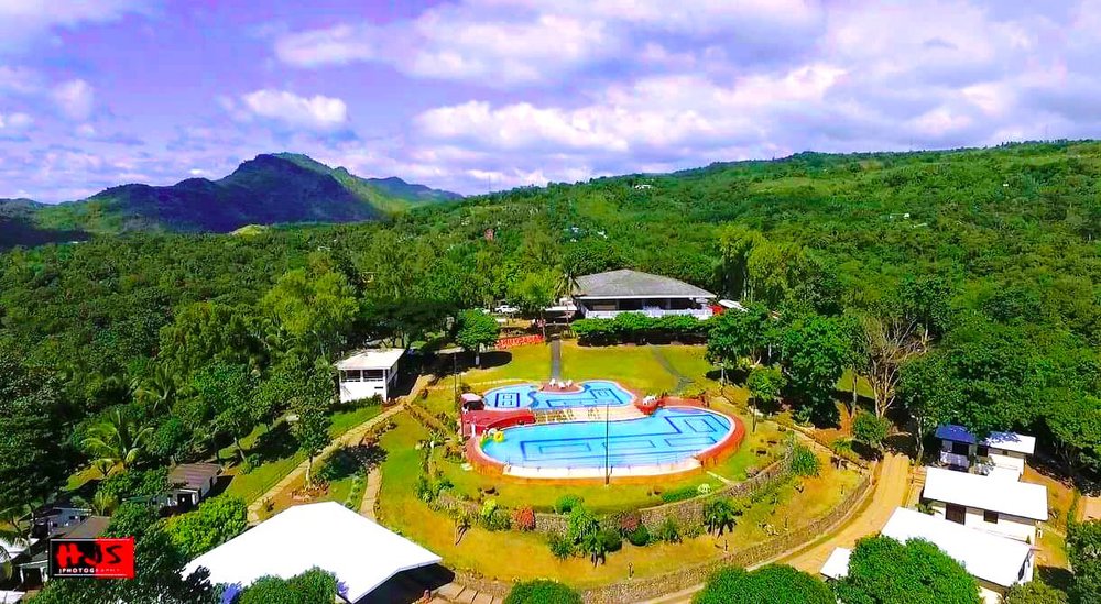 aerial view of big pool area and activity space