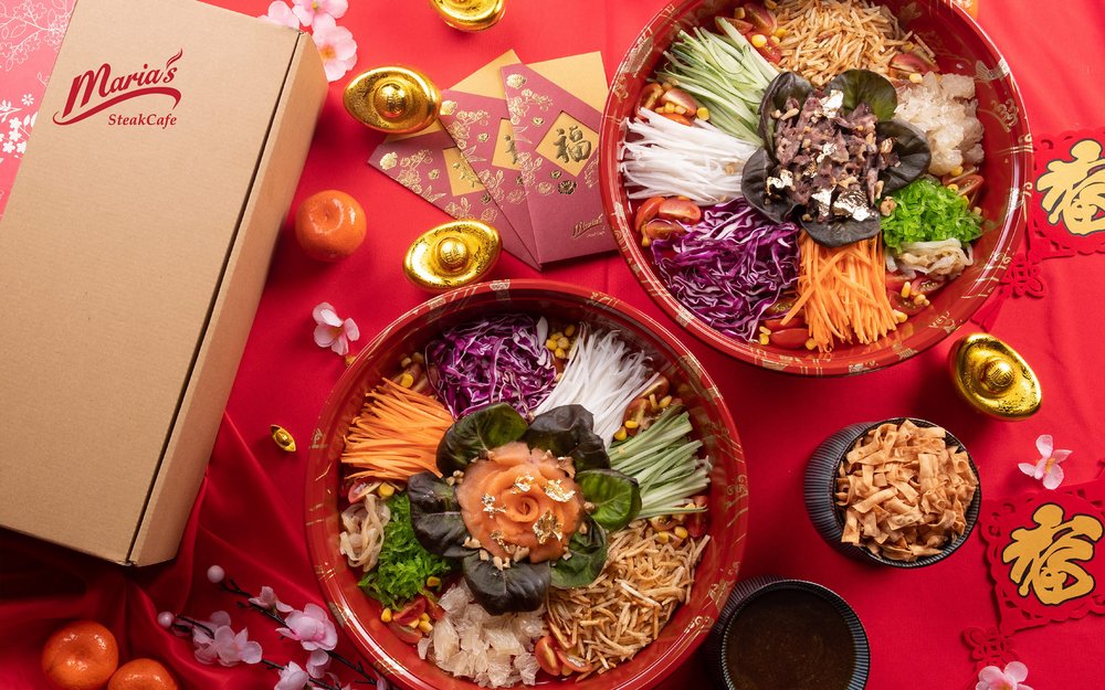 Maria's SteakCafe beef yee sang 2022 kl takeaway delivery