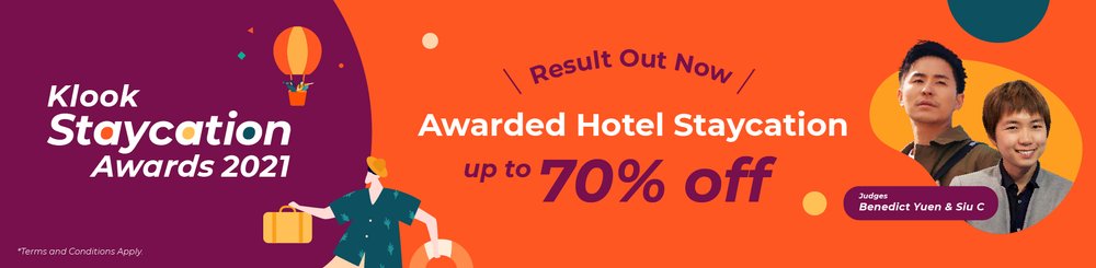 Klook Staycation Awards 2021 campaign page banner en