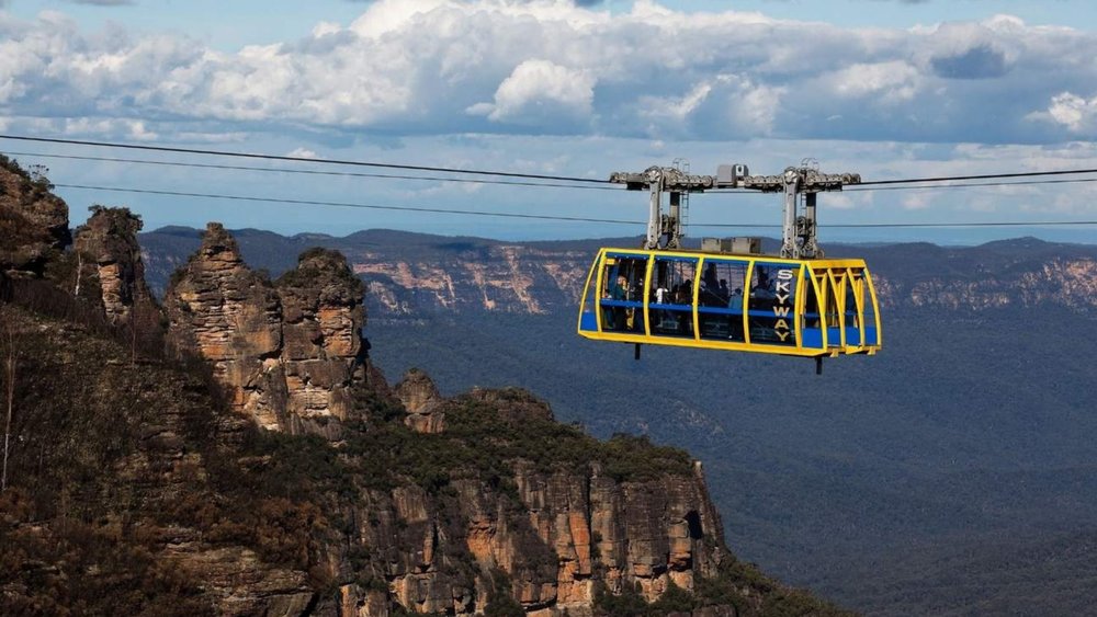 The cable cars in the Blue Mountains let you see all the majestic rock formations and thick foliage from above. 