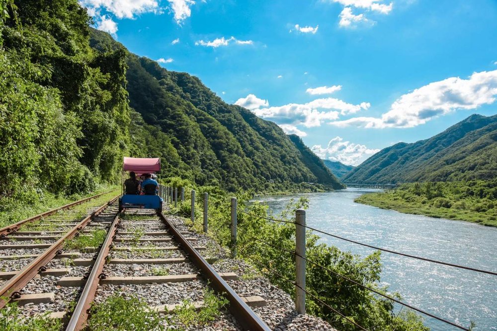 day trip seoul gangchon rail bike