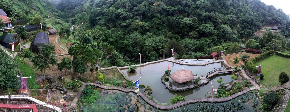 aerial view of mountain terrain
