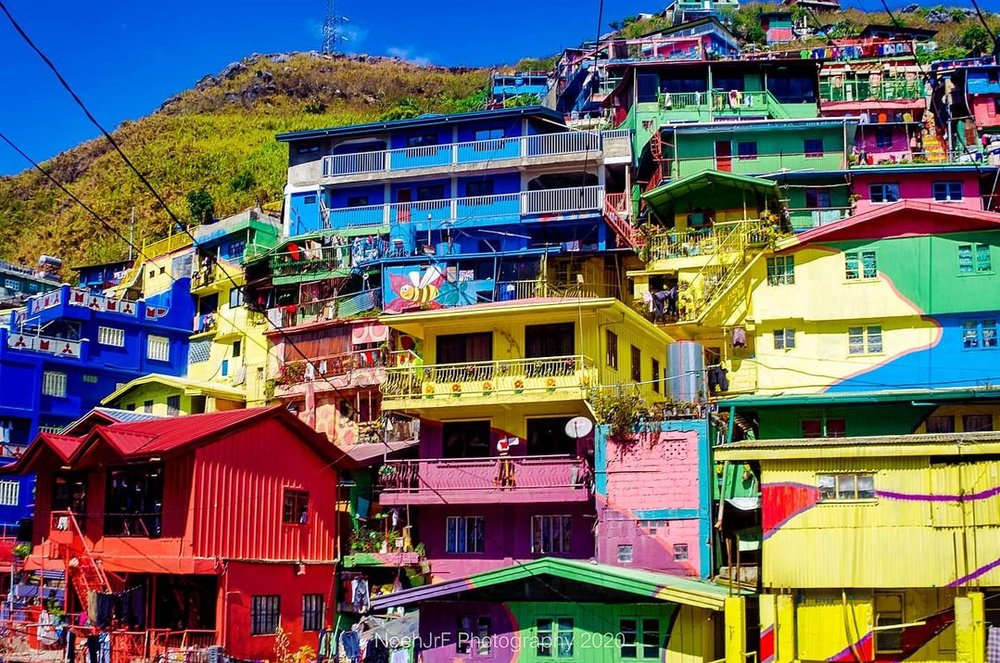 colorful houses in hillside