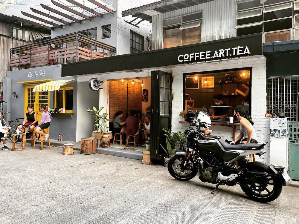 coffee storefront by street