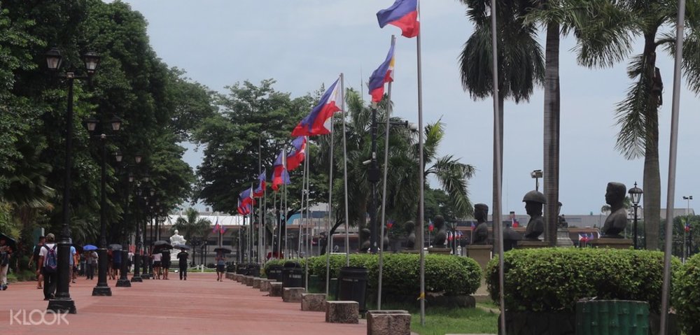 row of philippine flag poles