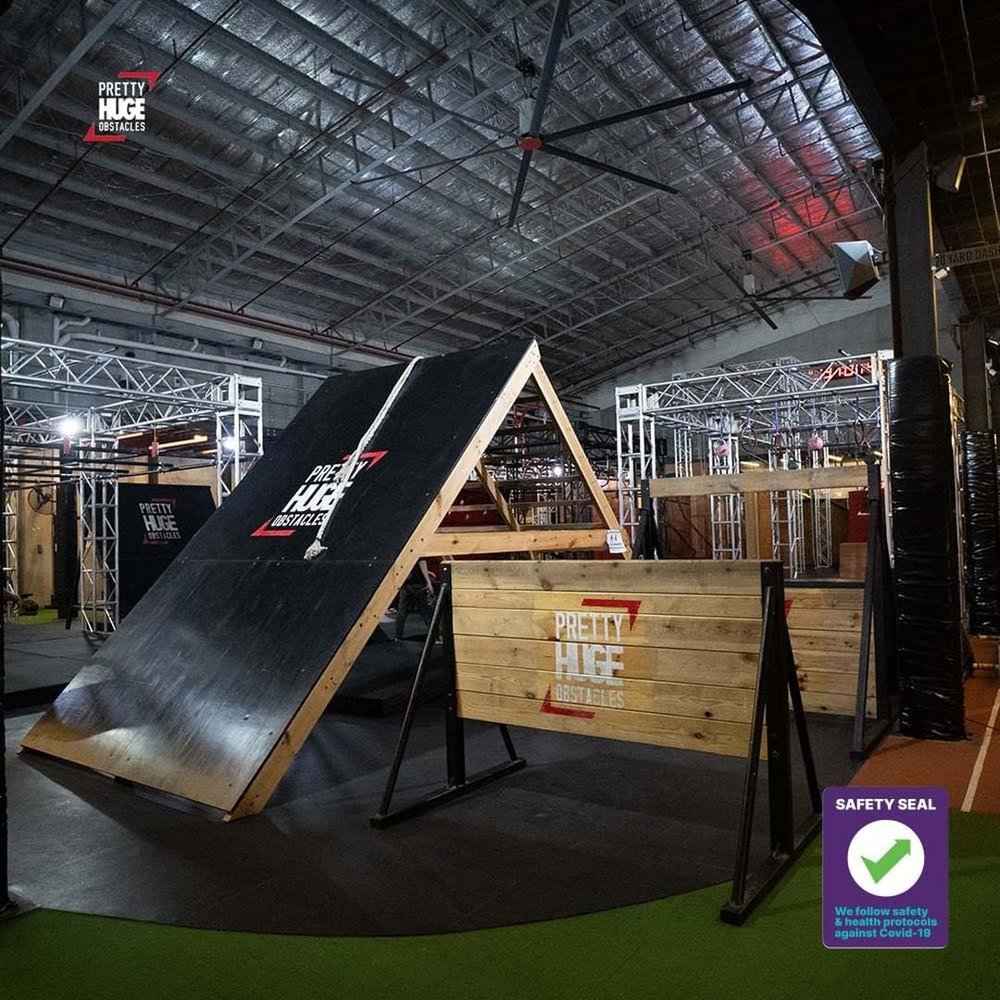 black colored obstacle course