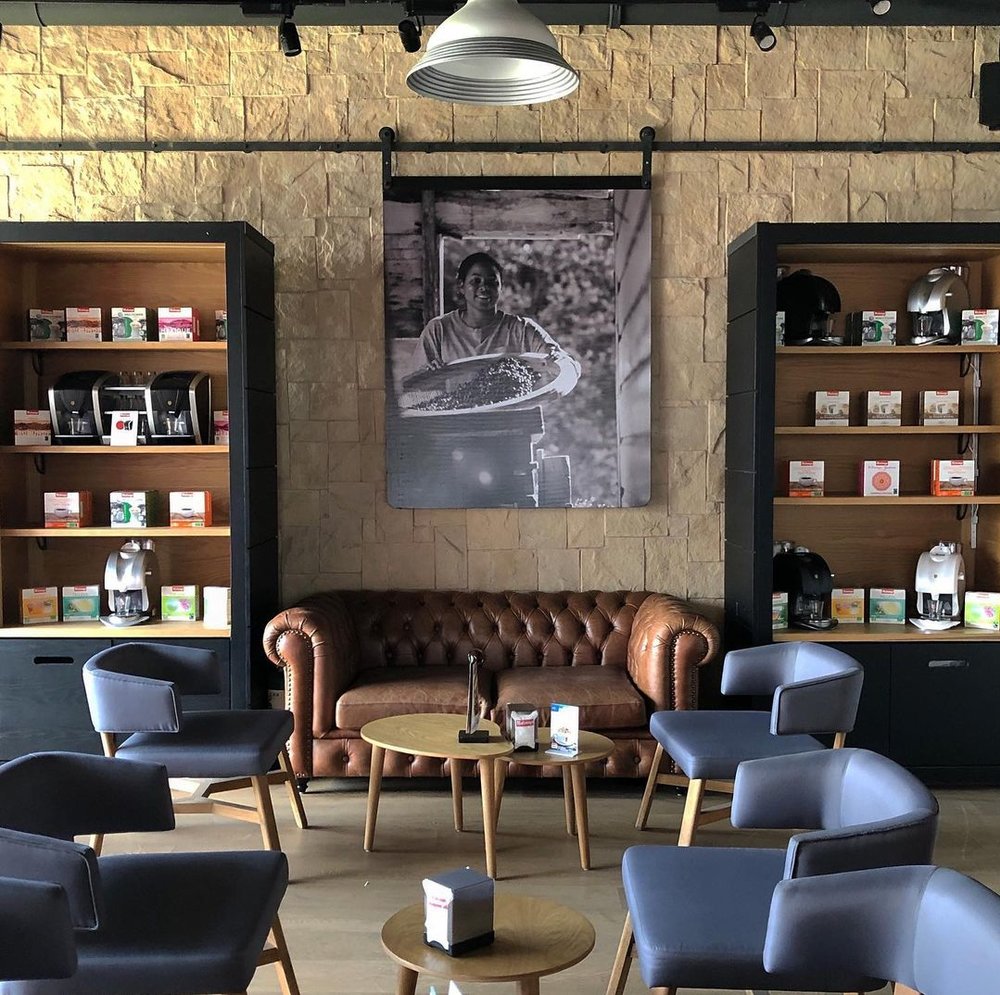 cozy cafe with furniture pieces