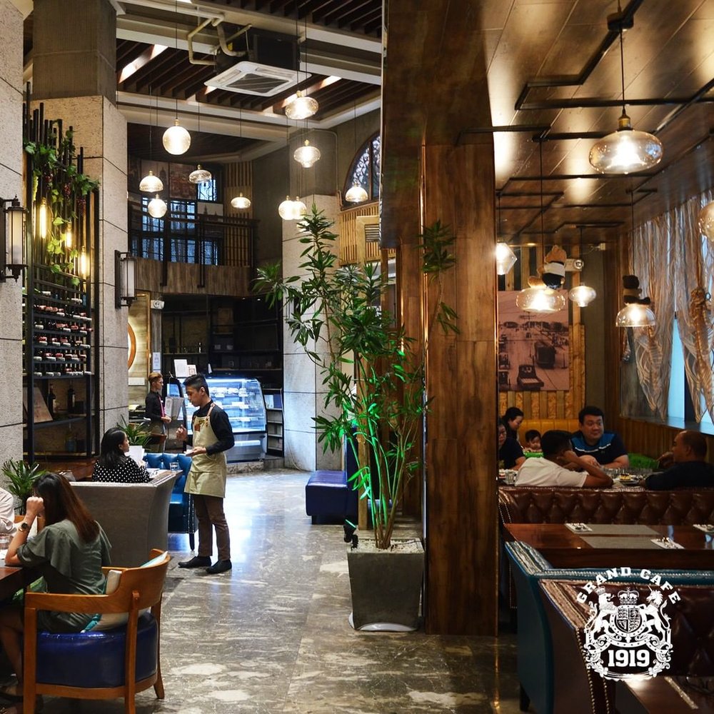 industrial and tropical designed cafe