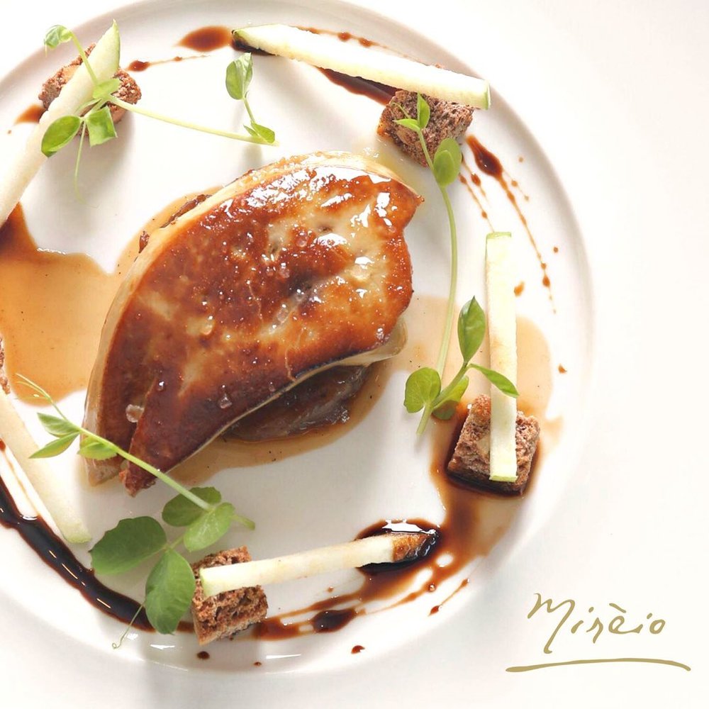 foie gras in artistic plating design