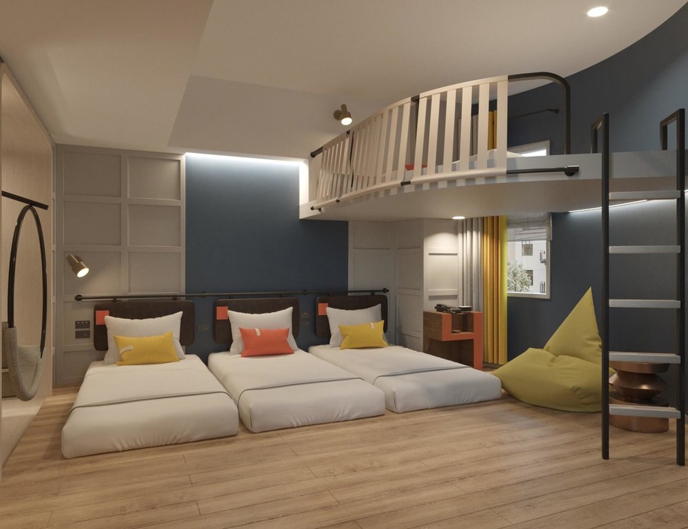 悅樂旅店·台中 四人房