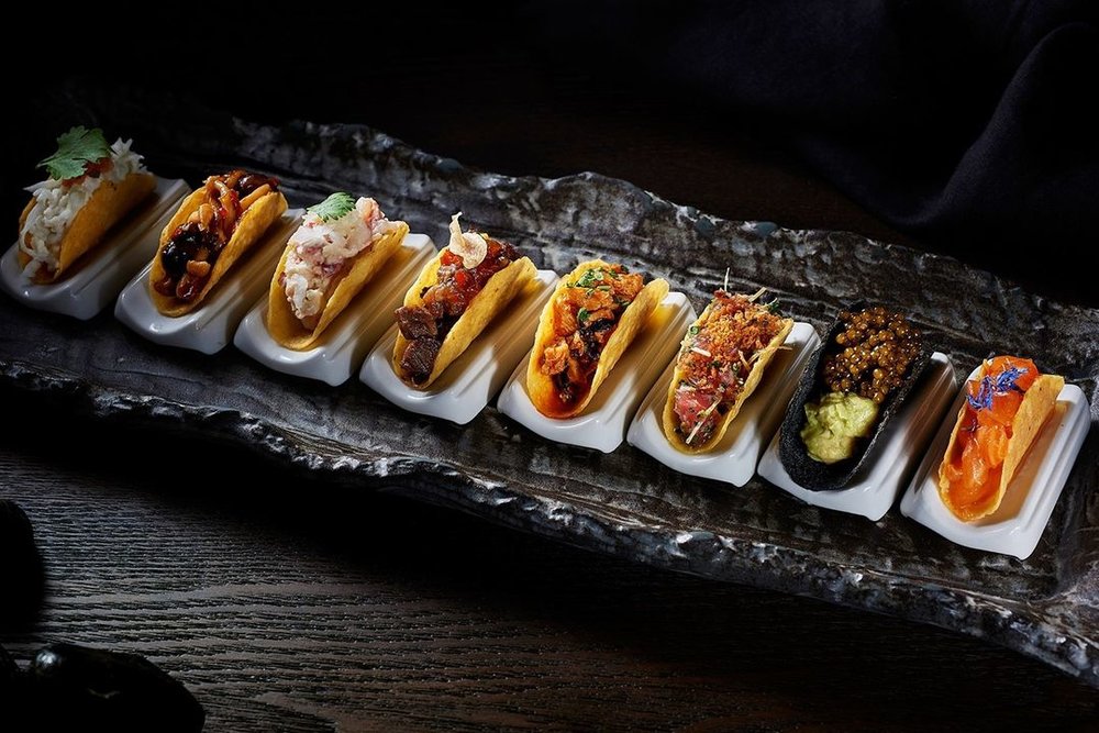 premium wagyu beef tacos at nobu dubai