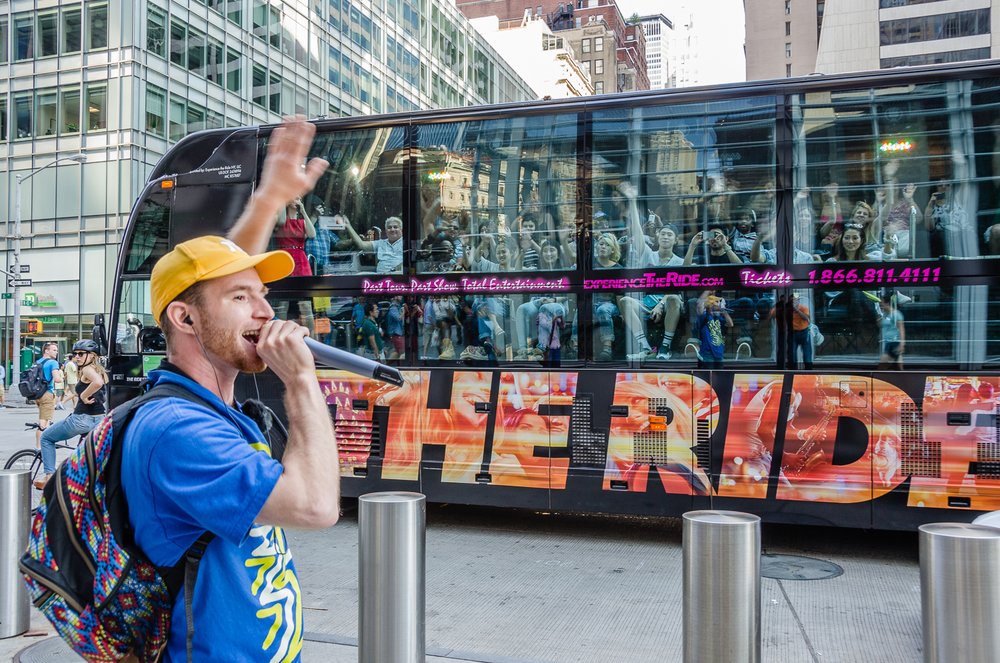 an NYC rapper performing for The Ride NYC