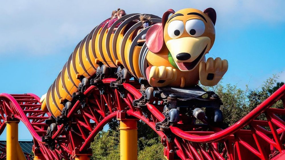 Meet Slinky, the adorable Toy Story character who came to life as a roller coaster in Disney World! Image credits @marcopolo15 on Instagram