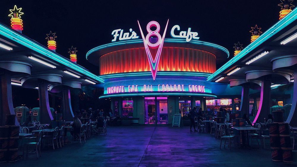 Flo's V8 Café is one of the many indoor areas in Disneyland. Credit: Leila Bandringa on Unsplash