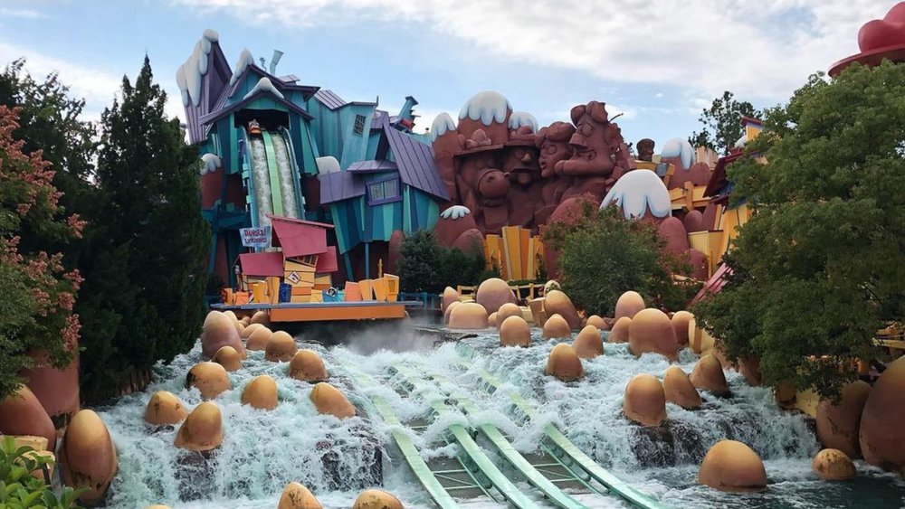 	Dudley Do-Right's Ripsaw Falls is a colourful log flume ride at Toon Lagoon. Image credits @uniquelyuniversal on Instagram