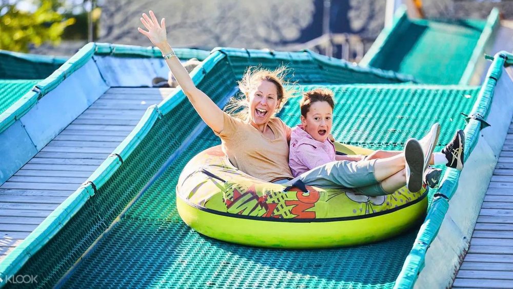 Tube sliding is very popular in Enchanted Adventure Garden.