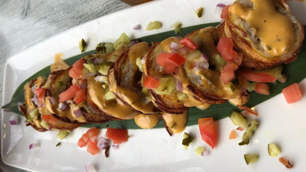 Get a burger with some sushi on the side or combine both for the ultimate fusion experience. Credit: taranomics