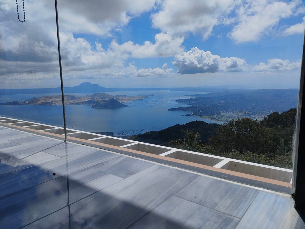 room view of taal volcano and lake